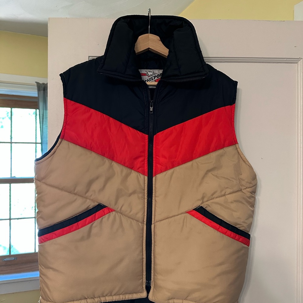 Men’s 1980s vintage puffer vest